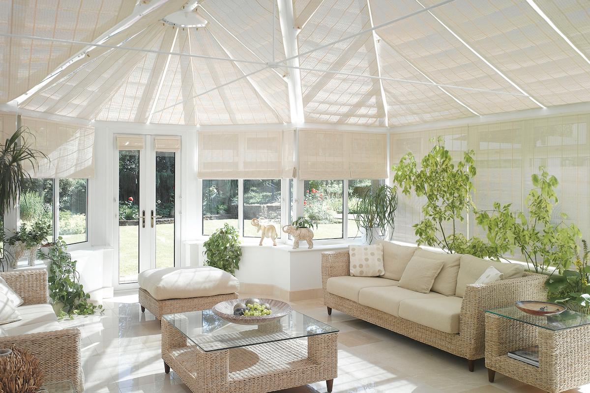 Pinoleum conservatory roof blinds